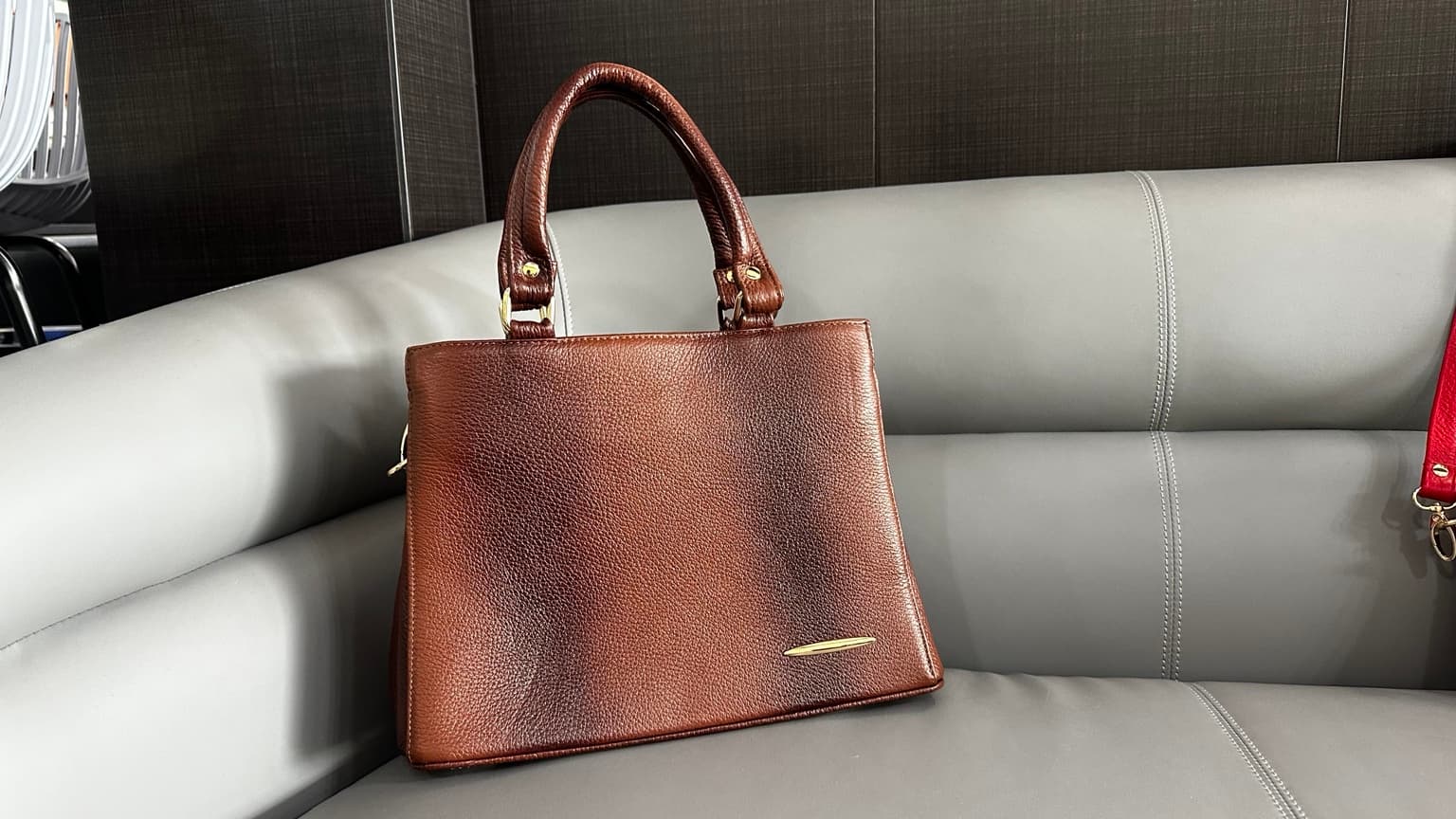 Bolsa de piel café ANAYKA